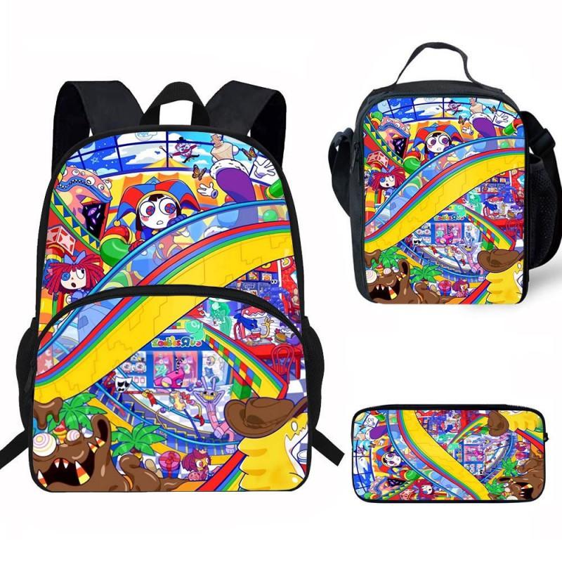 Kinder Cartoon Rucksack Set Grundschüler Mit Lunchtasche Federmäppchen - Leicht Ergonomisch Oxford Stoff