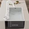 Kitchen Sink Nano Multifunction White Waterfall Faucet Large Single Bowl Wash Basin Cup Washer Pure Tap Soap Dispenser SUS304