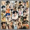 50-Piece Retro Hong Kong Style Manga Youth Stickers: Waterproof Decor for Suitcase, Phone, Guitar, and Diary.