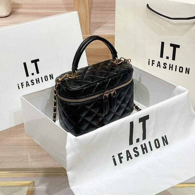 New Diamond Chain Bag, High-end Portable Box Bag, Fashionable Shoulder Messenger Cosmetic Bag for Women