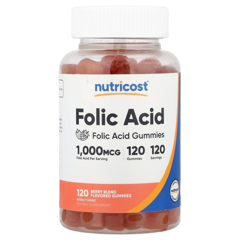Nutricost Folic Acid Berry Mixed Gummy Jelly 1000mcg 1 pcs 120 Tablets
