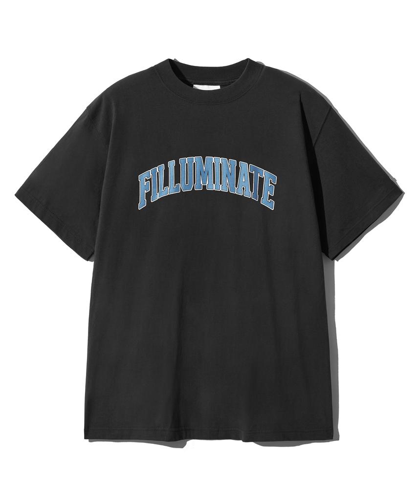 FILLUMINATE Two-Tone Arch Logo T-Shirt - Black