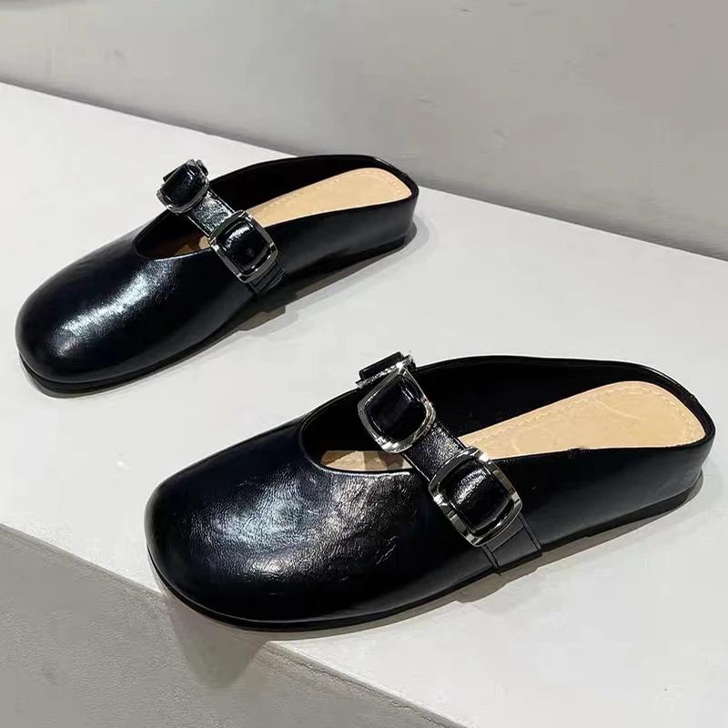 Fashion Slippers Women Flats Slingback Cozy Mules Shoes Summer Casual Beach Woman's Sandals 2025 Fashion Dress Walking Chaussure Femme