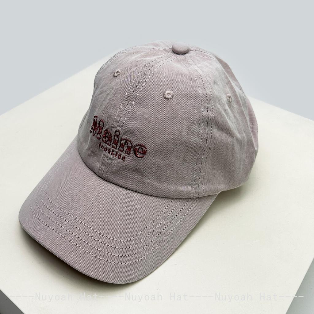Baseball Letterings Alphabet Maine Stitched Stitching Embroidered KFashion Style Korean Women Men Her Him For Fresh Caps Peaked Hats Little
