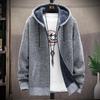 2026 New Coat Men's Thermal Hooded Knitted Short-sleeved Sweater Young Casual Cardigan