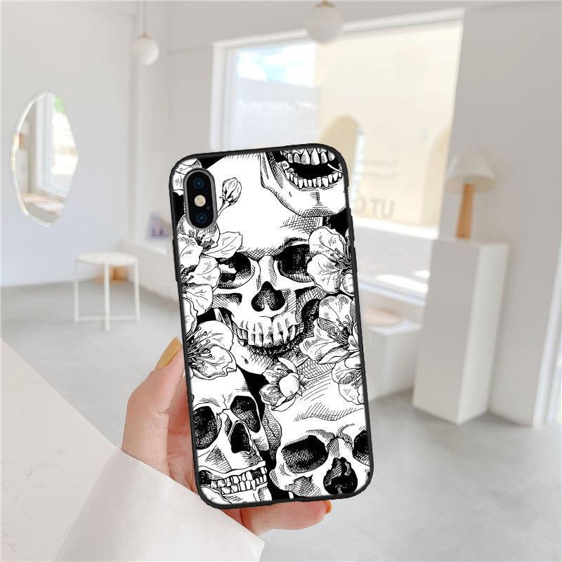 FM46 Skeleton Skull Soft Shell Phone Case for Xiaomi Xiaomi Poco M4 M5 M6 M7 X3 X6 X7 F8 Ultra Pro GT NFC