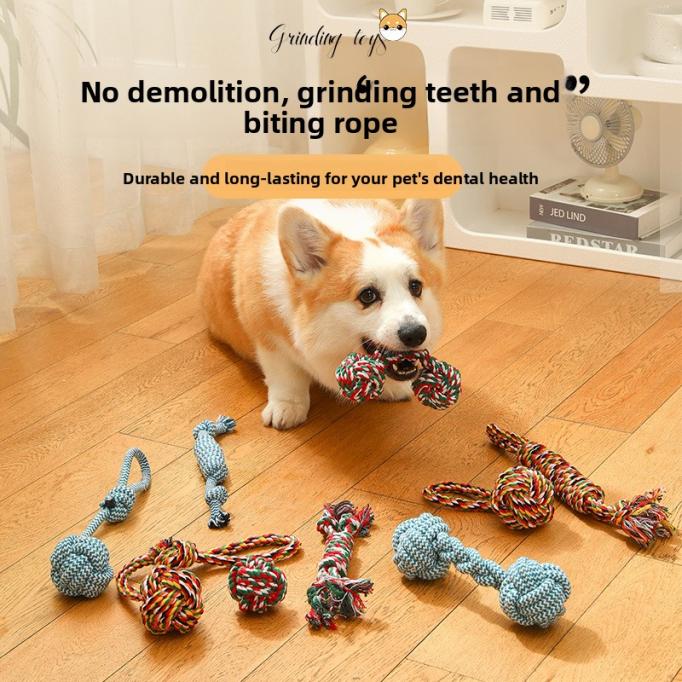 Cotton Rope Dog Chew Toys Durable Teething Rope Toys for Puppies & Small Dogs