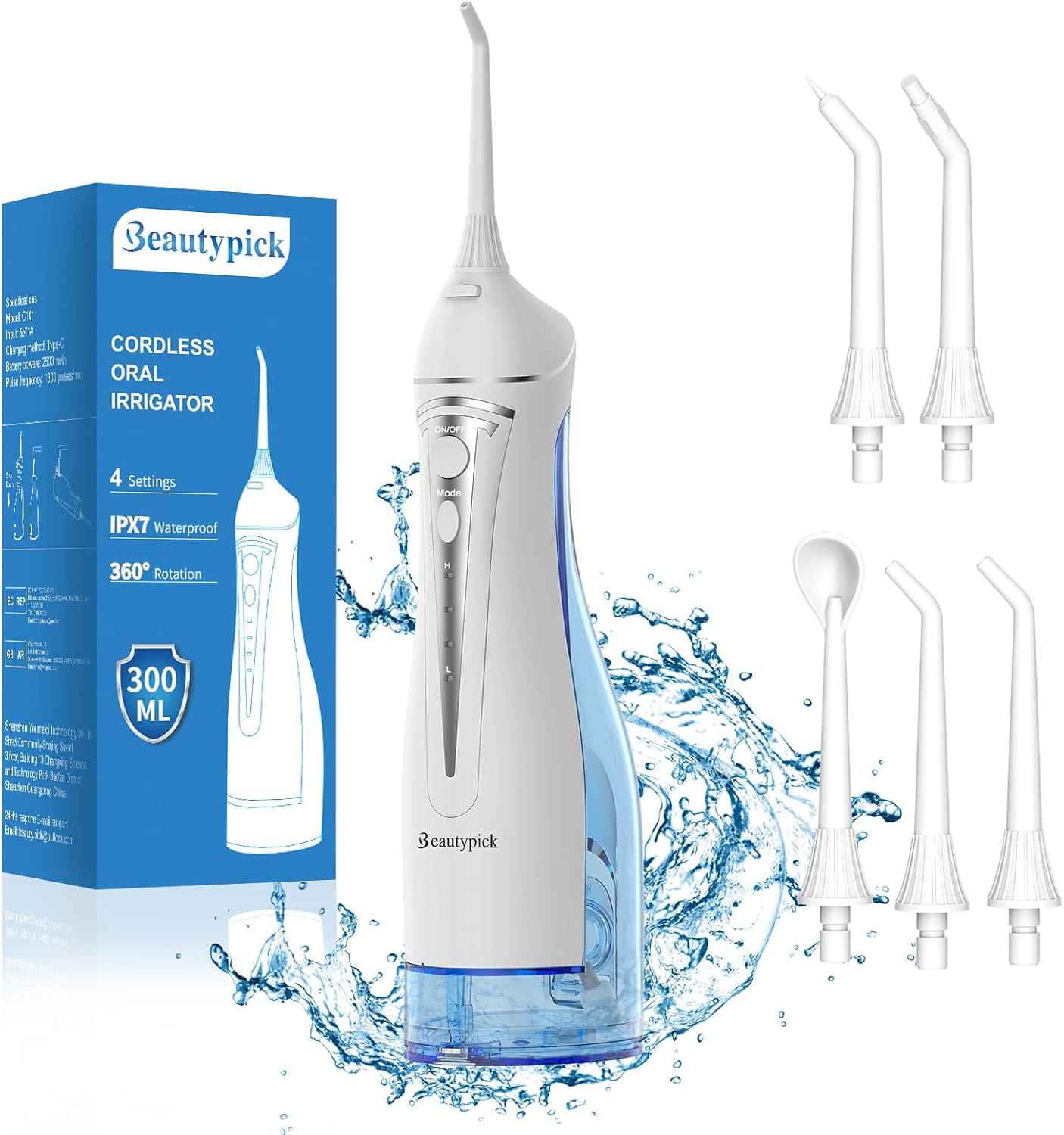 

Teeth Pick: Portable Cordless Oral Rechargeable Travel Irrigation Cleaner United States