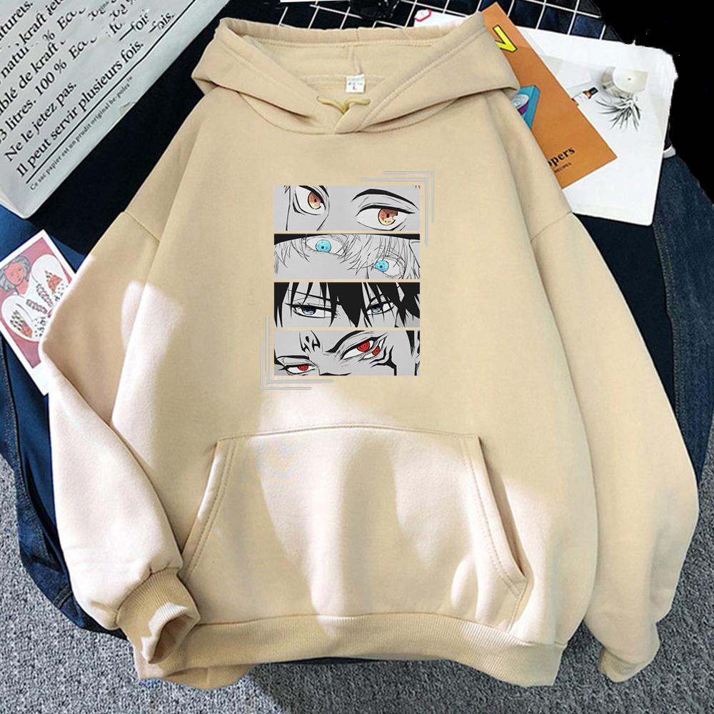 Jujutsu Kaisen Hoody Anime Graphic Printed Hoodies Vintage Oversized Hooded Long Sleeves Hoodie Men Women Clothes