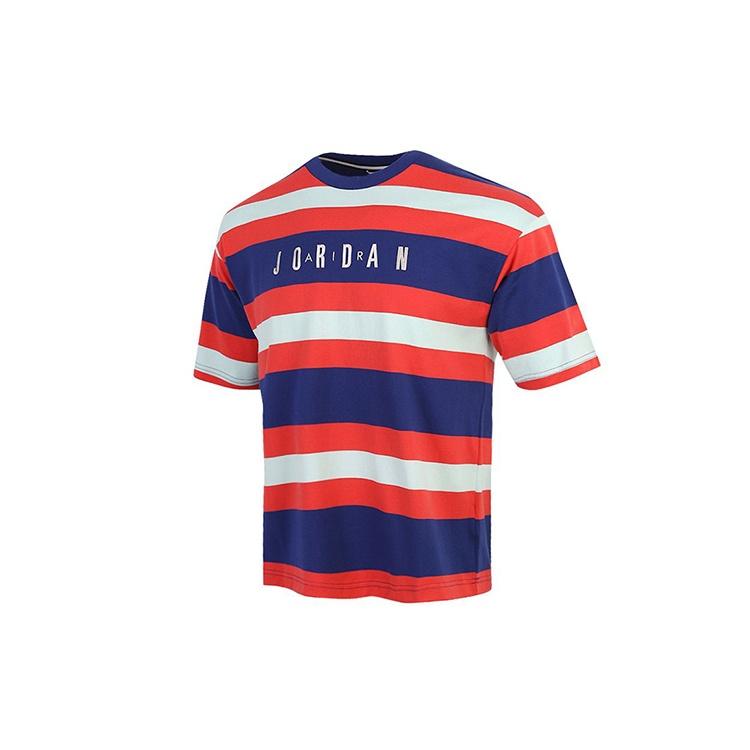 Air Jordan Sport DNA HBR Multicolor Stripe Short Sleeve Men s CK9572-455 XXXL