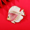 Cute Rhinestone Animal Tropical Fish Brooches For Women Clothing Coat Accessries Gifts