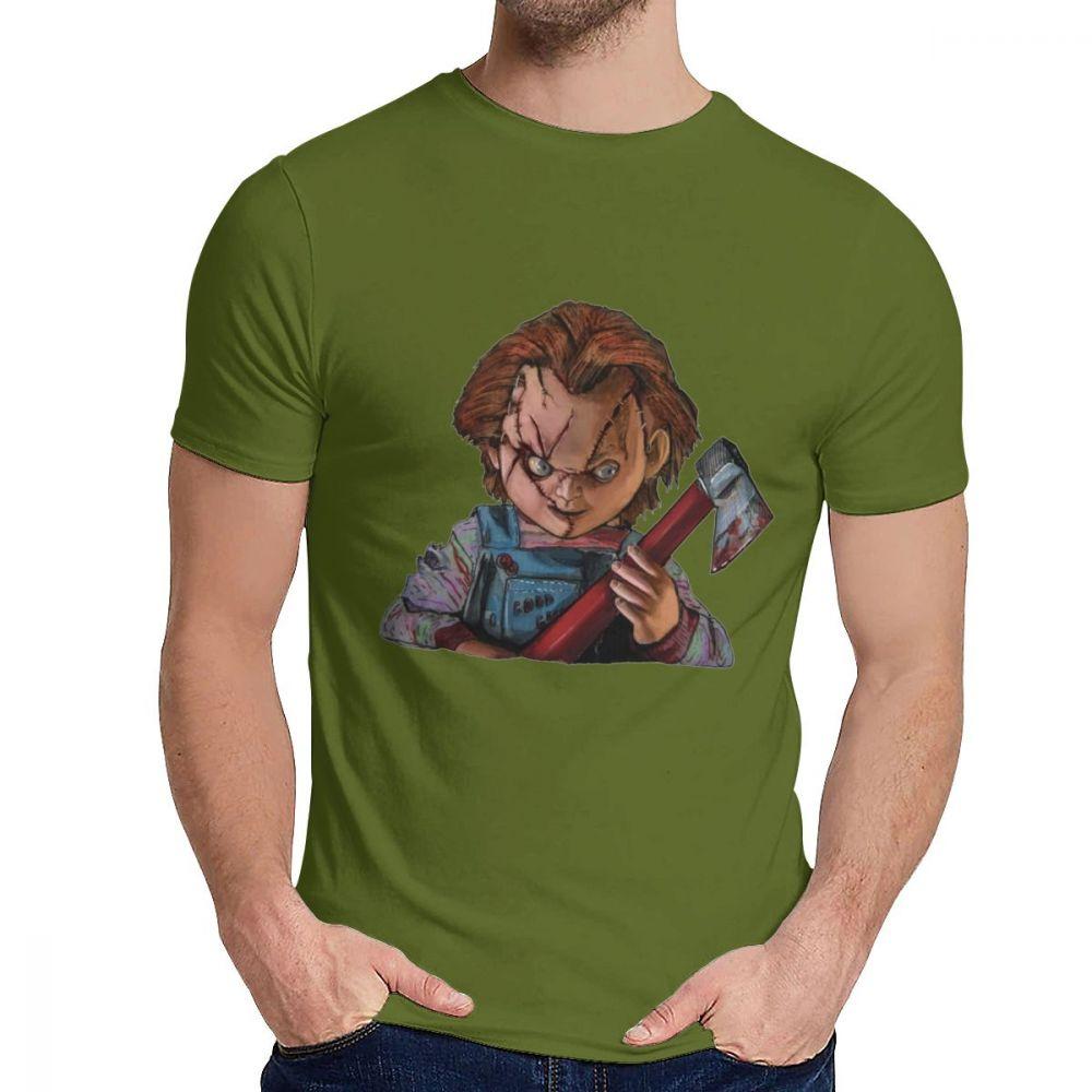 Quality Cotton Chucky Horror Child Movies T Shirt Man Soft Cotton Classic Round Neck
