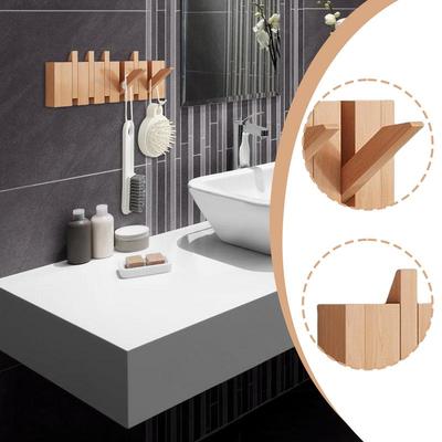 Piano Coat Rack Decorative  Hook Natural Wood Entryway Wall Art Hanger for Bags Hats Umbrellas Clothes Organizer Home Decor