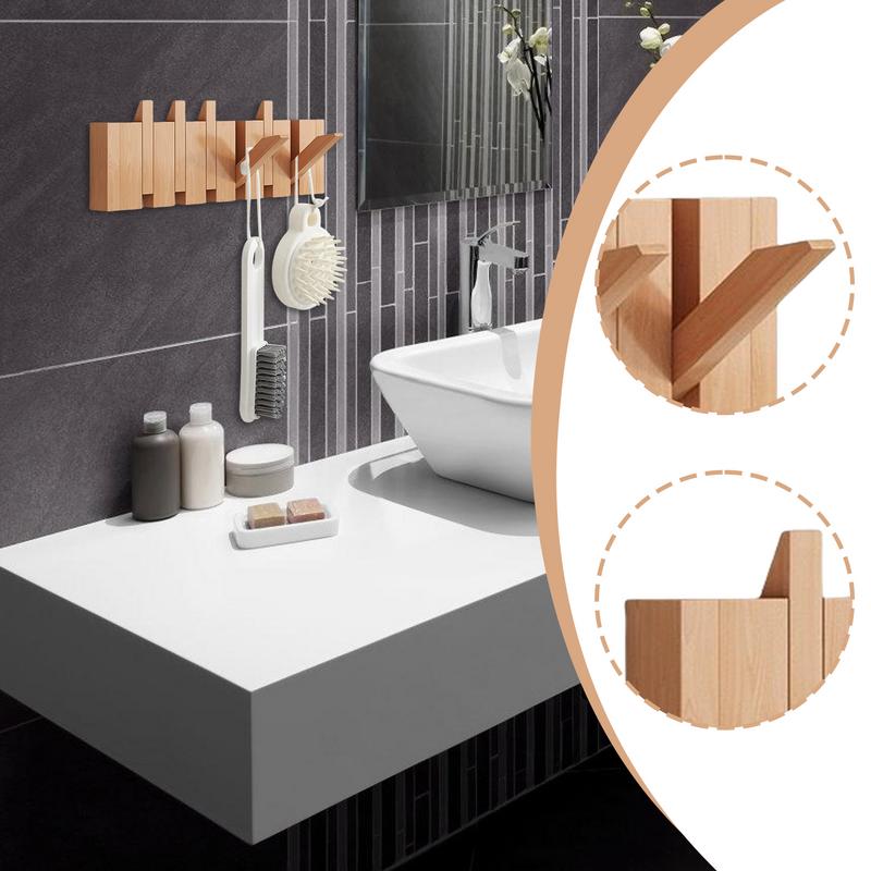 Piano Coat Rack Decorative  Hook Natural Wood Entryway Wall Art Hanger for Bags Hats Umbrellas Clothes Organizer Home Decor