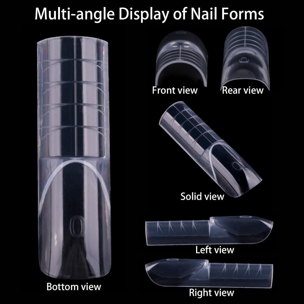 150Pcs Transparent False Nail 15 Sizes Nail Extension Form New Dual Nail Form  for Nail Art Salon