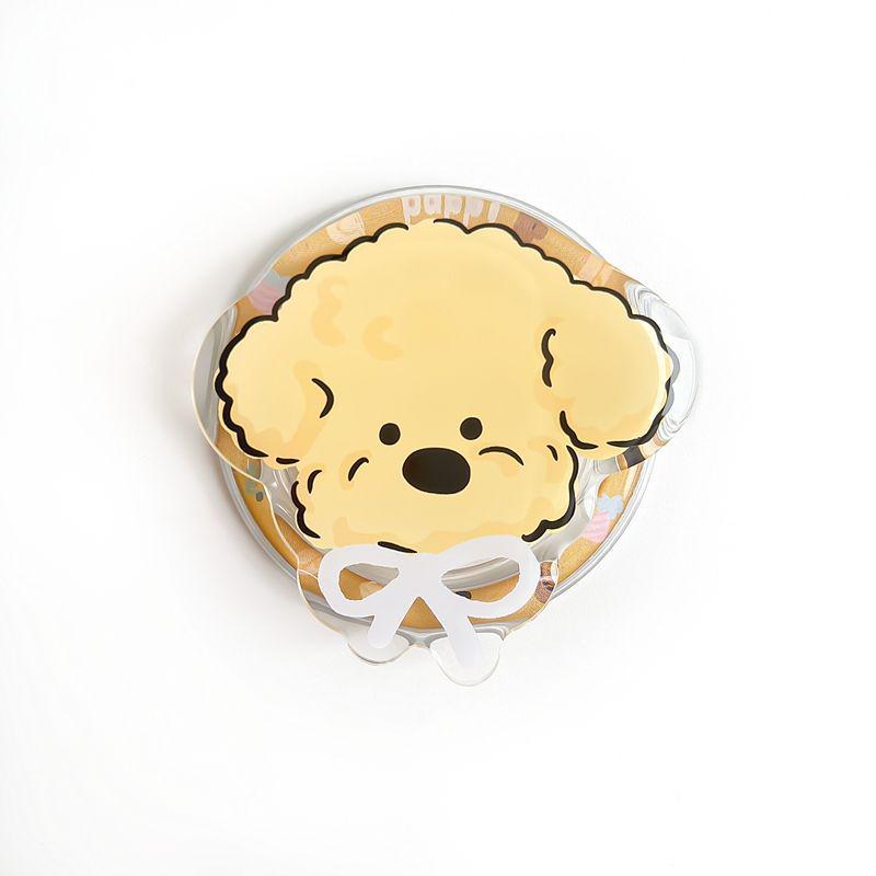 Cute Cartoon Dog Silicone MagSafe Phone Holder – Telescopic & Magnetic Airbag Design