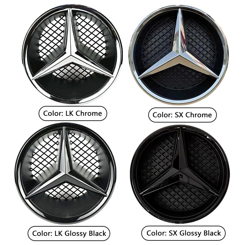 VFOMP1 2025 Hot 3D Car Grill Emblem Star Badge Front Grill Logo For Mercedes Benz W204 W205 W213 X253 A B C E S CLA GLB GLC GLE GLS Acc