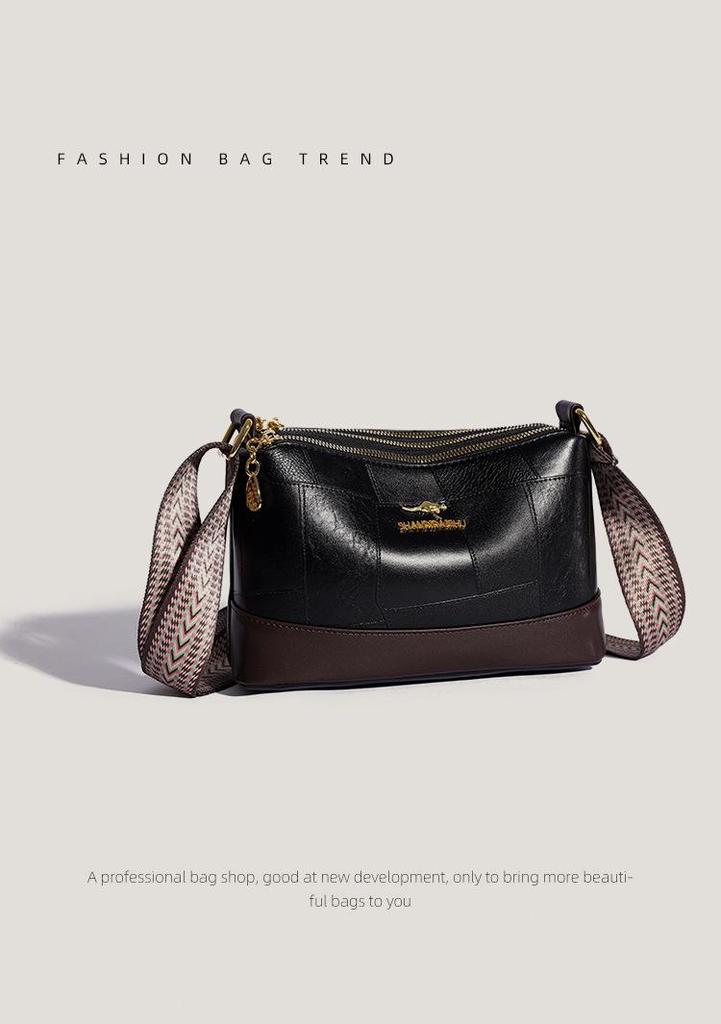 Stylish Multi-layer Stone Pattern Shoulder Crossbody Bag with Tassel – Large Capacity Lycée Women's Bag