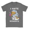 Leisure Garfields I Hate Mondays Coffee T-Shirt Men 100%Cotton Short Sleeve  Round Neck Summer Tops Shirts