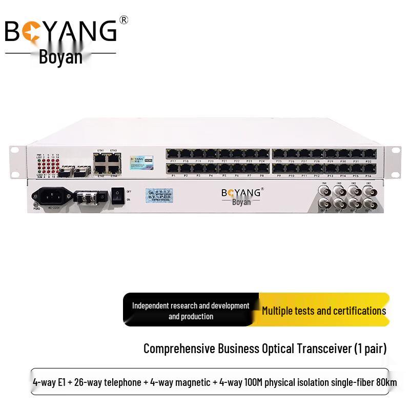 

Boyang 26-Channel Voice & Data Optical Transceiver