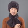 Fur hat medium old men autumn and winter thickened warm old man Rex rabbit hair hat dad cap winter