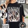 Custom Vintage Bootleg Pet Shirt Pet Photo + Name, Dog Portrait Personalized Shirt, Custom Dog Shirt