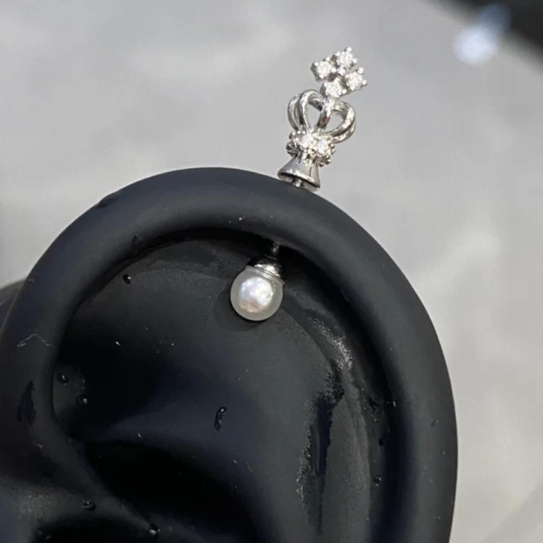 

«Стильные вертикальные серьги-гвоздики в форме ушных косточек — гипоаллергенный медицинский титан, международный модный дизайн»