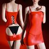 Rear Strap Hollow Buttocks Open Tube Top Buttocks Short Skirt Sex Stockings Underwear Oily Sexy Thin Mask Meat
