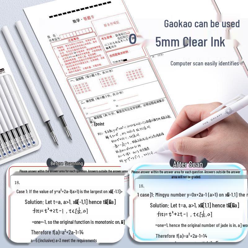 Neutral Erasable Black Ballpoint Pen Refill - Large Capacity for Smooth Writing