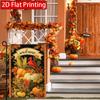 2D Flat - 2D Flat Autumn Cardinals Pumpkin Autumn Bison Grid Thanksgiving Garden Flag 3 (1) Outdoor Garden Flag Double-Sided Home Decoration Courtyar