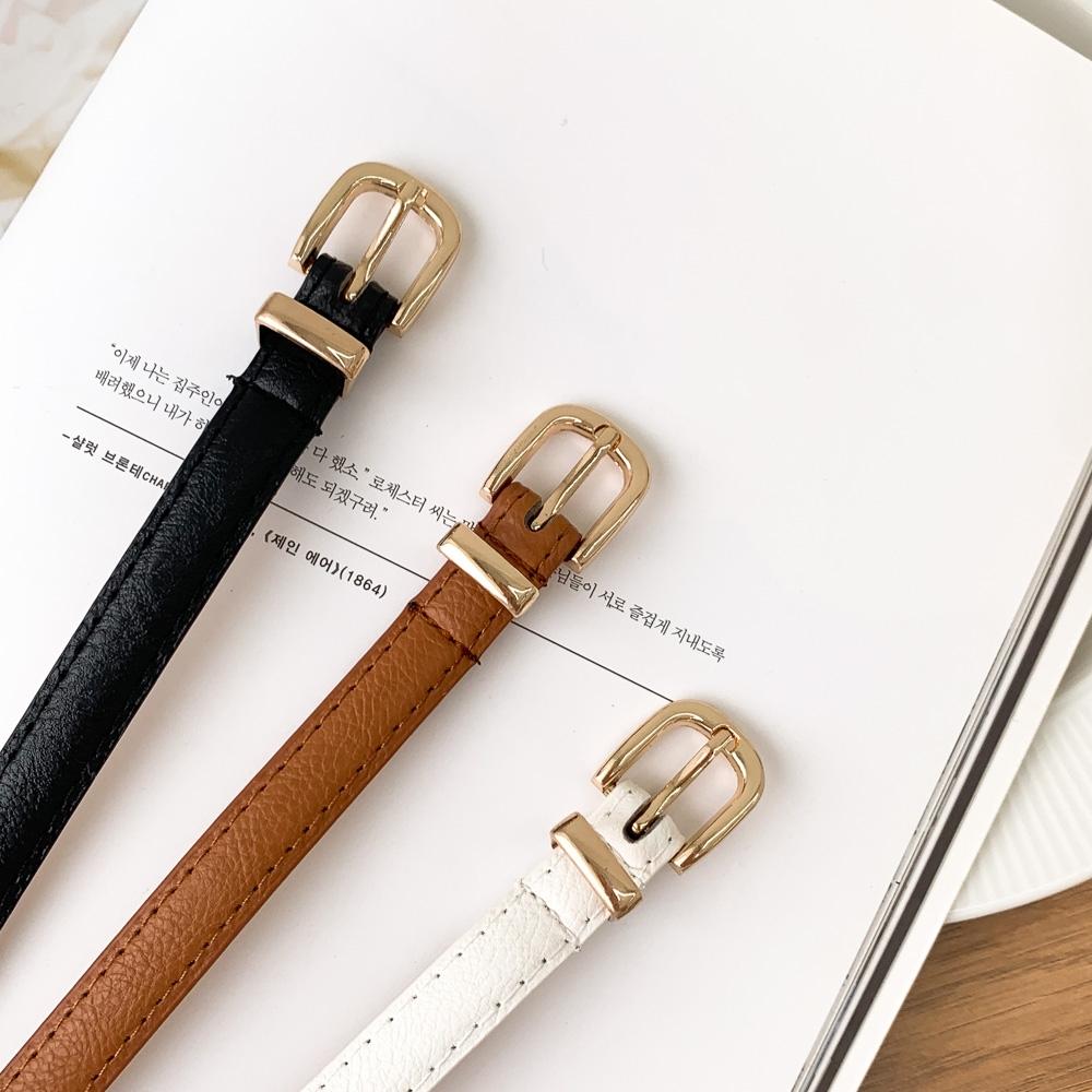 

Кожаный ремень с золотой пуговицей Blue City V, 3 цвета