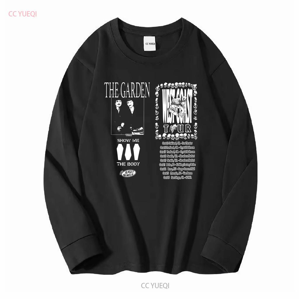 The Garden Band West Coast Tour T Shirt Full Size S 5XL SO725 vintage Washed homme graphic Casual Versatile Slightly