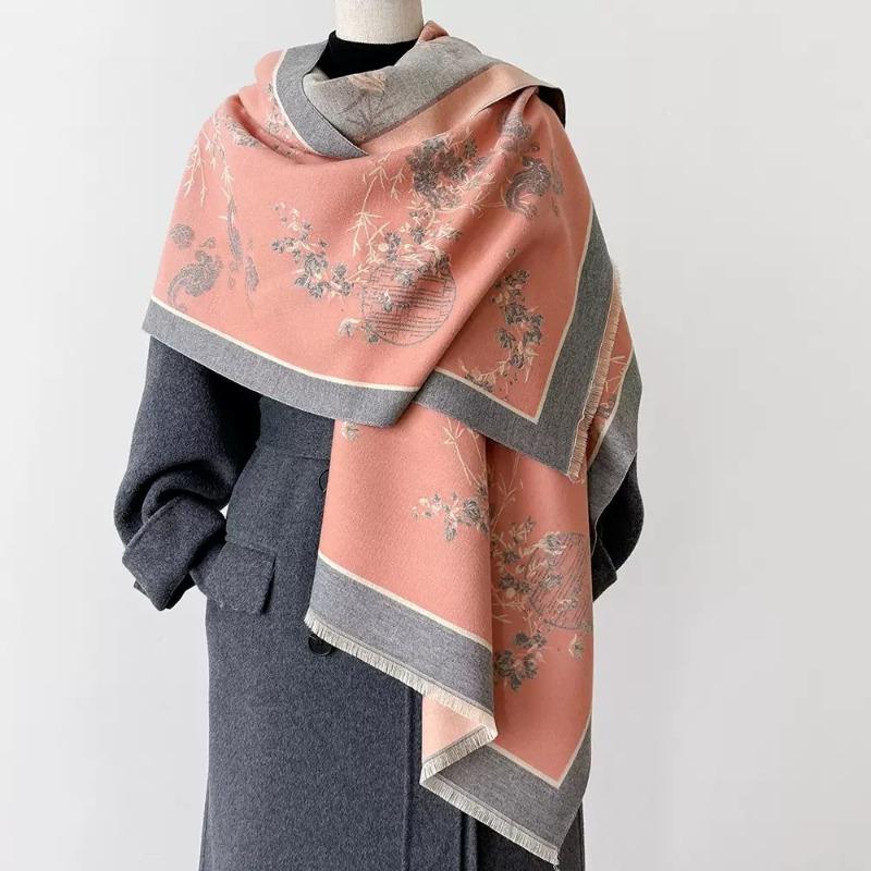 Versatile Elegant Vintage Chinese Style Warm Scarf For Women Winter