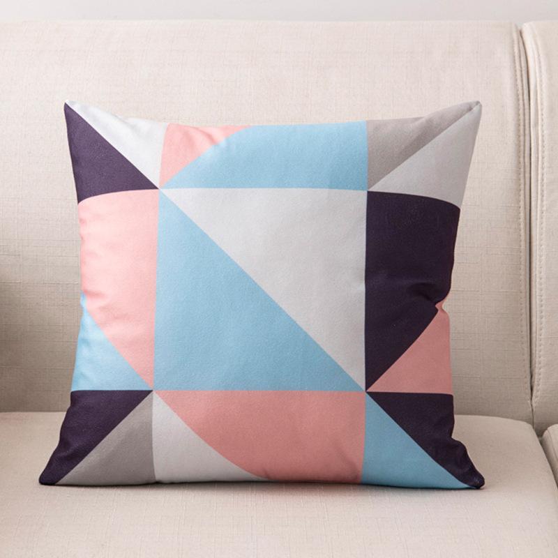 45x45cm Nordic Ins Cartoon Printing Square Pillowcase Living Room Sofa Office Seat Cushion Cover Home Decoration