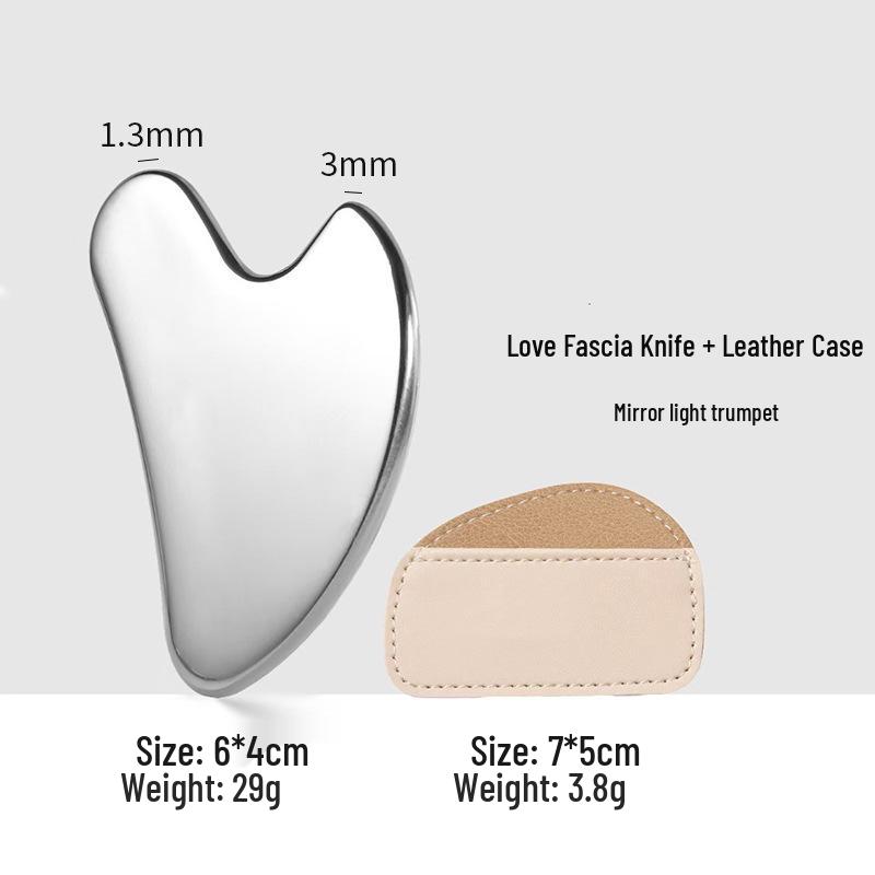 Stainless Steel Gua Sha Heart-Shaped Face & Body Massager