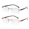 Ultralight Diamond-cut Readers Eyewear Rimless Radiation Protection Anti Blue Light Presbyopia Glasses Reading Glasses