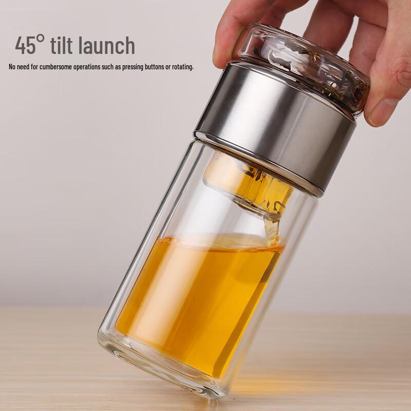 SX Double-Wall Glass Tea Infuser Bottle