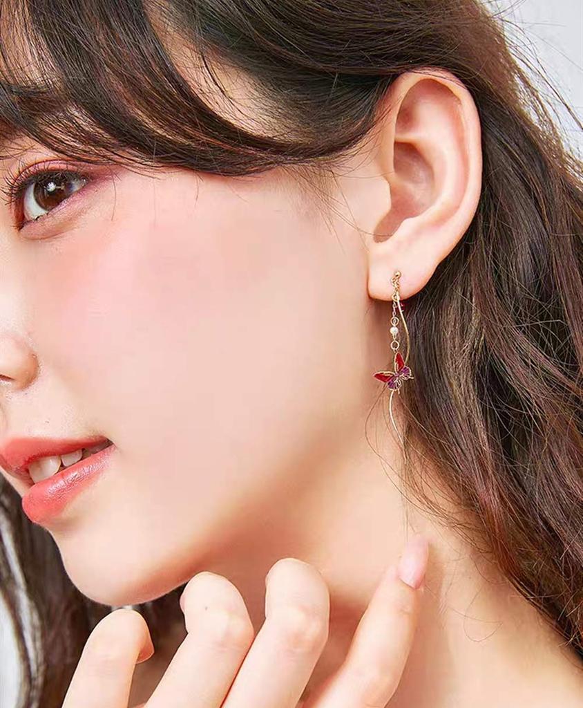 Candy Girls Japanese Style Women Earrings, Dangling, Popular, Butterfly, Earrings, Hypoallergenic, Fashionable, Accessories,