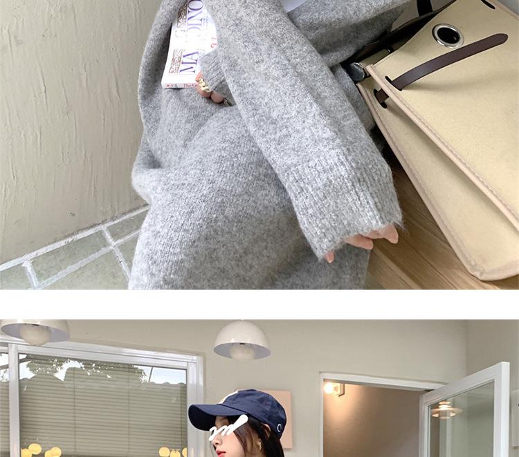 Women's Loose Hooded Knit Dress - Long-Sleeved, Autumn/Winter Style, Ideal as Inner Layer with Coat