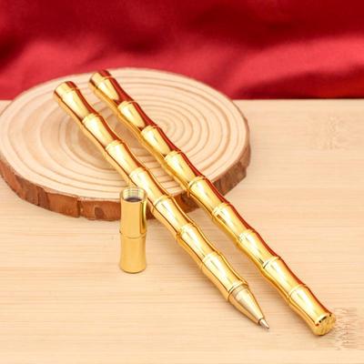 Brass Bamboo Ballpoint Calligraphy Pen - Creative Back-to-School Gift for Students