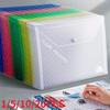 1/5/10/20PCS Classic Transparent Colorful Folding A4 File Bags for Students, School Supplies