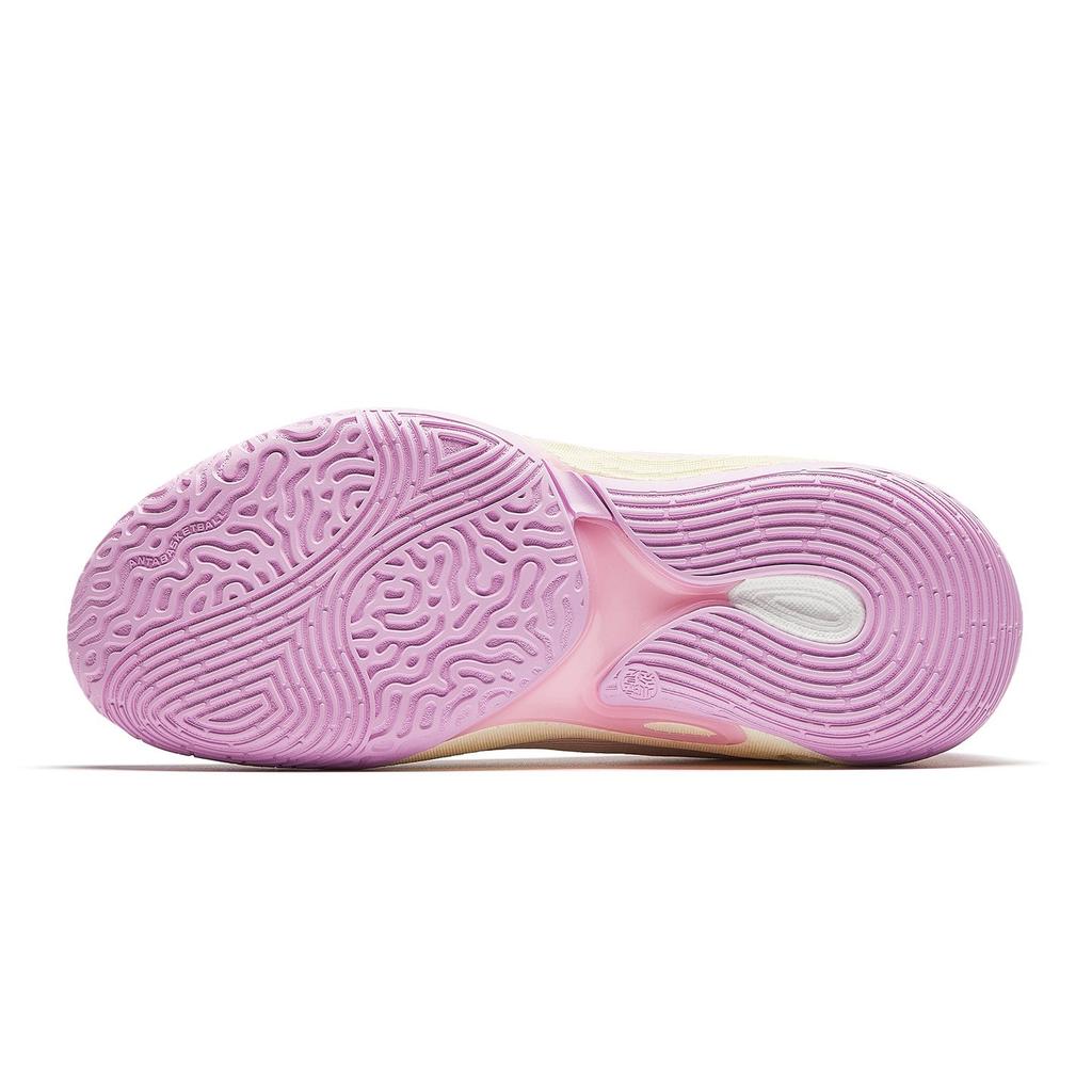 Anta 3 Points Pluie 3 Fleur de Cerisier Amorti Rebond Résistant à l'Abrasion Antidérapant Basse Tige Chaussures de Basketball Homme 912611606-2