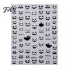 Long Lasting Nail Manicure Sets Halloween Art Stickers, 3D Embossed Skeleton Hand Pumpkin Bat Party Decorations Black Decals, Self-Adhesive