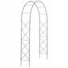 KADAX Pergolă de grădină metalică Arc pentru trandafiri cățărători Flori Suport pentru flori 255cm
