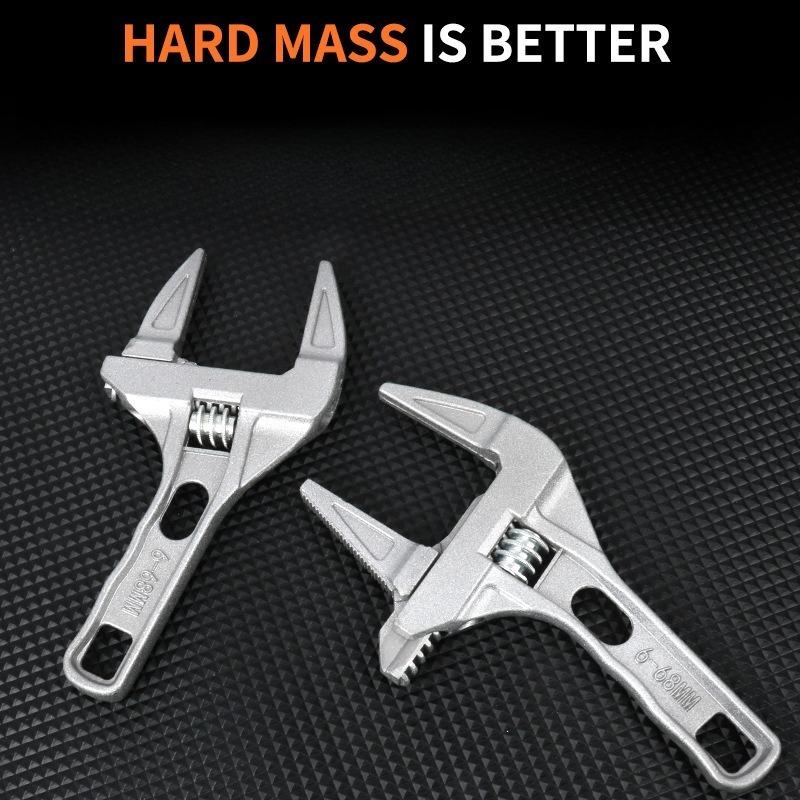 Compact Adjustable Wrench - Large Jaw Opening&Strong Grip, Aluminum Multitool for Bathroom Plumbing Repair, DIY Home Maintenance