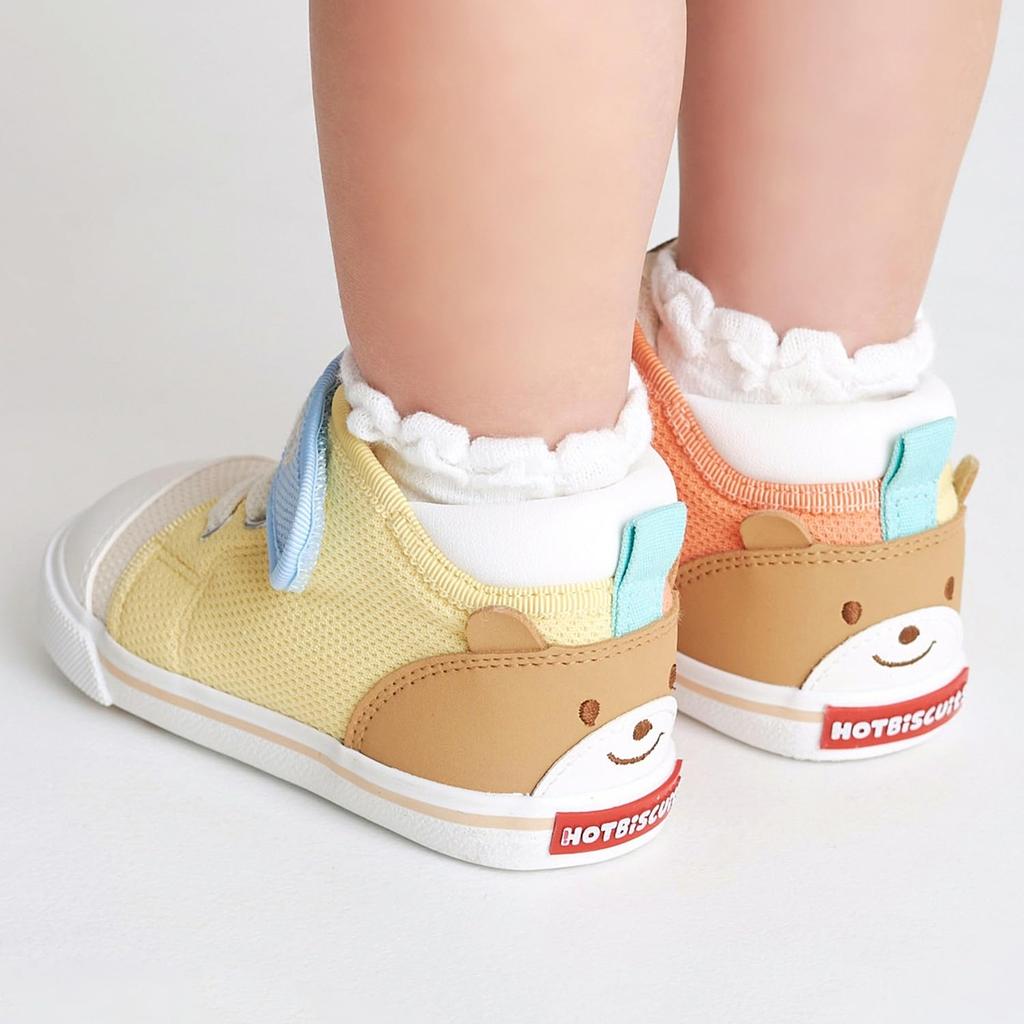 MIKIHOUSE HOT BISCUITS Baby Shoes for Boys and Girls, Size 14.5cm, Yellow, 73-9311-497