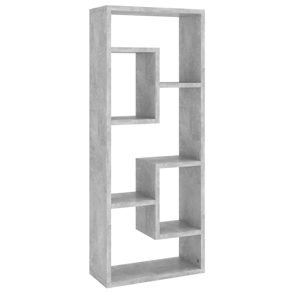 vidaXL Wandregal Betongrau 36x16x90 cm Holzwerkstoff