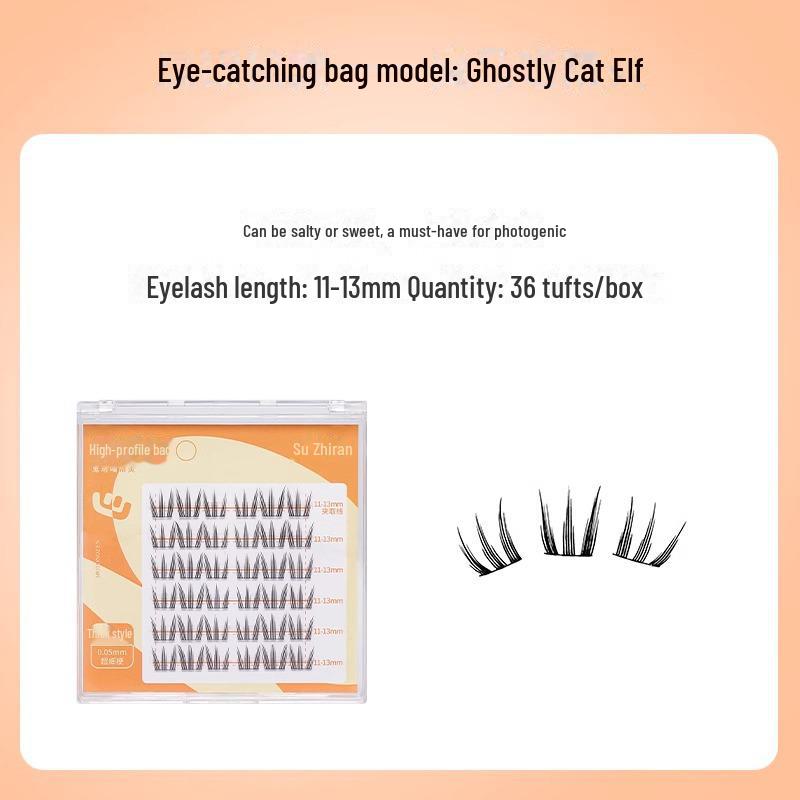 

Suzhiran Natural Segment Eyelashes: Dog & Cat-Style, Black Terrier, Sunflower Design