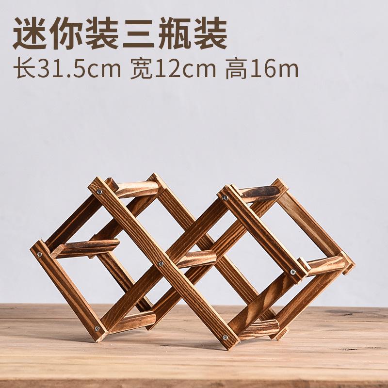 Stapelbara Vinhyllor 3, 5, 6, 10 Flaskor Trävinhyllor Hembar Verktyg Vinskåp Barverktyg