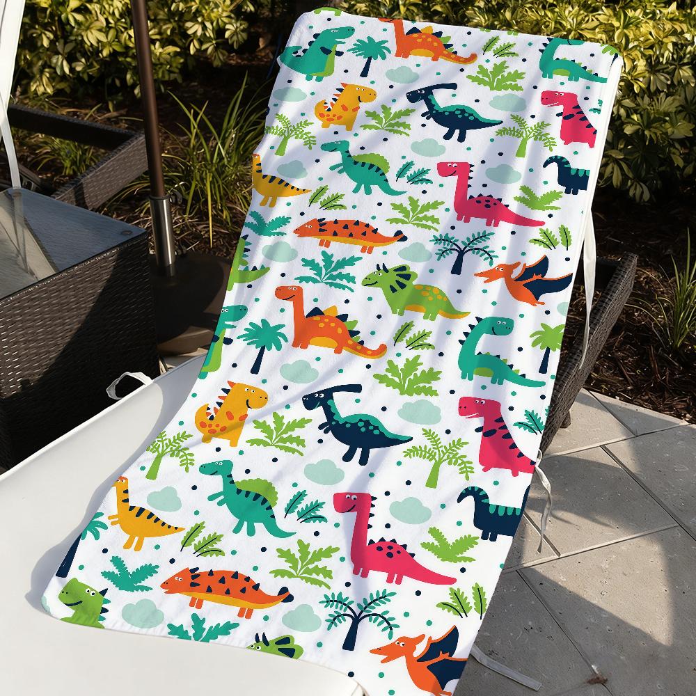 Cartoon Dinosaur cute kid Towel Quick Drying Beach Towels Are Suitable For Swimming Pools Camping Yoga And The Gym